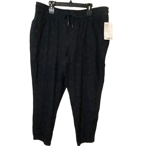 Athleta Printed Farallon Jogger Pant Women's Plus 20‎ Blue Camo Pull On - Picture 1 of 14